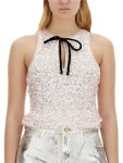GANNI | 가니 SS24 SEQUINED TOP F8626_494 가니 SS24 SEQUINED TOP F8626_494