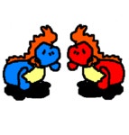 대칭 + 색상 [ 권투시합 ] - 스톤에이지 온감 :: 스톤에이지 화랑 - 온감