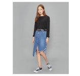 roll-up sleeve detail T (4 colors)_(382126) - 사는 게 즐겁다! 롯데닷컴