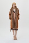 [Y.W.Z와이더블유젯]Reversible mink & cashmere shawl point long coat [W CONCEPT]