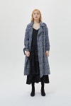 [Y.W.Z와이더블유젯]One point check trench long coat [W CONCEPT]