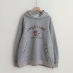 [일트 빈티지 슬릿 기모 후드 T]