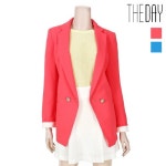 [더데이] 소매롤업배색 원버튼 자켓  DYJK423004