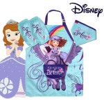 이라운드몰 글로벌이커머스 디즈니 정품 소피아 아동 앞치마 세트/두건/토시