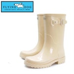 이라운드몰 글로벌이커머스 플라잉독 유광 미드 레인부츠 4종택일