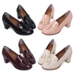  [DIMA(디마)]에나멜 태슬장식 미들힐 펌프스 6cm (DGS_A6601)