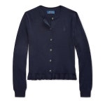 폴로 랄프 로렌 칠드런 페플럼 헴 코튼 카디건(CWPOSWEG6810394B82) | 백화점을 클릭하다. AK 몰