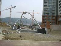 마포구 상암 5단지 뒤 DMC공사모습, 중앙광장 조형예술물, 가양대교 방면전경 | 부동산뱅크 커뮤니티