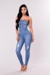 Summa Time Jumpsuit - Medium Wash Fashion Nova $30 jumpsuit available on fashionnova.com
