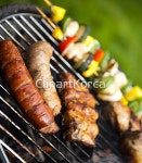 (주) __적합한콘텐츠,검정색,구이,그릴,단백질,뜨거움,만찬,목탄,바비큐,불,불꽃,사람없음,소고기,스테이크,식사,신선,실외,여름,연기,요리,요리사... 