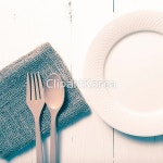 해외작가포토 - 클립아트코리아 :: 통로이미지(주) __적합한콘텐츠,가정,갈색,깨끗함,멋,목재,비우기,빈티지,사람없음,세트,숟가락,시점,식탁보... 