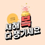 일러스트 - 클립아트코리아 :: 통로이미지(주) 2019년,__적합한콘텐츠,귀여움,동물,돼지,돼지띠,만세,메시지,명절,문자,반짝임,복주머니,빛... 