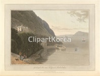 바다,산,색,선착장,여행,역사,영국,영국제도,영어,웨일즈,유럽,일러스트,절벽,판화,풍경[경치],항구,해안,해외포토,해외프리미엄콜렉션