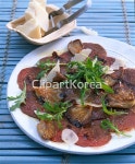 해외작가포토 - 클립아트코리아 :: 통로이미지(주) 고기요리,루꼴라,버섯,사람없음,소고기,스튜디오,실내,에피타이저,요리,육류,음식,치즈... 