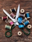해외작가포토 - 클립아트코리아 :: 통로이미지(주) 가위,감기[롤],거침... 상자,색,선,섬유,세트,소재,실패[실],얼레,자르기,직물,털실,핸드메이드