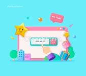 일러스트 - 클립아트코리아 :: 통로이미지(주) 3D,검색창,나무,말풍선,바로가기,별표,빌딩,선물,선물상자,손,이벤트,일러스트,컨셉,클릭,터치... 