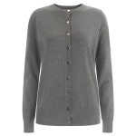 골드 여성 라운드 단추 봄 캐시미어 니트 가디건 FR.B-WCD-1760-다크그레이 - NS홈쇼핑