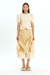 [Moon Lee문리]Curtain Volume Skirt_Beige [W CONCEPT]