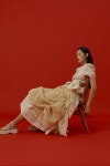 [Moon Lee문리]Curtain Volume Skirt_Beige [W CONCEPT]