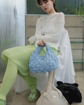 [POIE포이에]wrinkle fabric tote bag_blue [W CONCEPT]