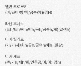 액션본능! 사이퍼즈 겜 접어서 처분해요  gt;프로루키/루사노/릴리트/셰프 lt;