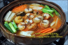 쇠고기떡 김치말이 전골