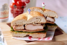 치킨 데리야키 베이글 샌드위치