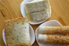 꼬마김밥, 주먹밥, 붉은 만두어묵탕, 떡라면)
