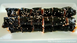꼬마김밥만들기~무짠지김밥^^