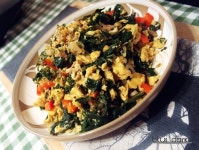 중국식 시금치달걀볶음만들기