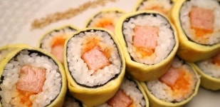 [간단 자취요리] 스쿨푸드 스팸마리2 저렴하게 만들기! / Spam sushi