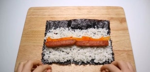 [간단 자취요리] 스쿨푸드 스팸마리2 저렴하게 만들기! / Spam sushi