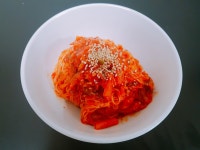 꽤 매운 김치 깍두기 비빔국수 만들기(매움주의 ㅋ)