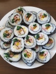 아이고 계속삭제버튼을~♡남편하구 김밥싸기~♡ 겁나맛있다능~♡싸는동안행복 