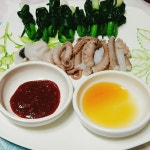 쪽파 강회 낙지와함께 드세요