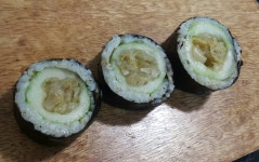 [암예방레시피] ☆저염☆도시락☆ 묵은지 품은 통오이 김밥 ~*