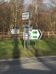 Roadsigns on the A1156 Felixstowe Road (C) Adrian Cable... and Ireland Roadsigns on the A1156 Felixstowe Road (C) Adrian Cable