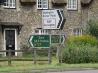 Roadsigns on the A134 Bury Road (C) Adrian Cable :: Geograph Britain and Ireland Roadsigns on the A134 Bury Road (C) Adrian Cable