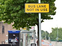 Bus lane sign, Ballyhackamore, Belfast... (C) Albert Bridge :: Geograph Britain and Ireland Bus lane sign, Ballyhackamore... 