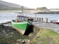 Pier at Ross Port, Mayo (C) Robert Bone :: Geograph Britain and Ireland Pier at Ross Port, Mayo (C) Robert Bone