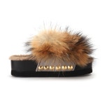 WIZWID:위즈위드 - [Suecomma Bonnie:수콤마 보니][Suecommabonnie] Hug Fur Slipper_Dg2bx16501brn WIZWID