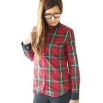 [해외] 프레드 페리 체크 구리렛쿠샤츠 Fred Perry F8258 tartan 체크 긴 소매 셔츠 총체격 레이디스 정규 취급품