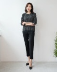 엄마옷 마담4060 - 패턴밴딩블라우스-MBL303001-