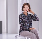 엄마옷 마담4060 - 진주포인트스카프블라우스-HBL303002-