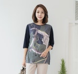 엄마옷 마담4060 - 르네7부티셔츠-MTE304001-