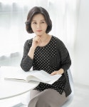 엄마옷 마담4060 - 땡땡이포켓티셔츠-TE2509002-