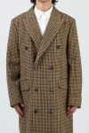 (4077)LONG COAT CHECK - 스컬프스토어 스컬프스토어
