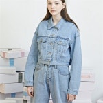 [샐러드볼즈] CROP TRUCKER JACKET_LBLUE - 주식회사 서울쇼룸 [샐러드볼즈] CROP TRUCKER JACKET_LBLUE