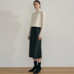 [블랭크03] stitch leather skirt_black - 주식회사 서울쇼룸 [블랭크03] stitch leather skirt_black