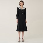 [에프코코로미즈] Collar lace mermaid dress BK - 주식회사 서울쇼룸 [에프코코로미즈] Collar lace mermaid dress BK